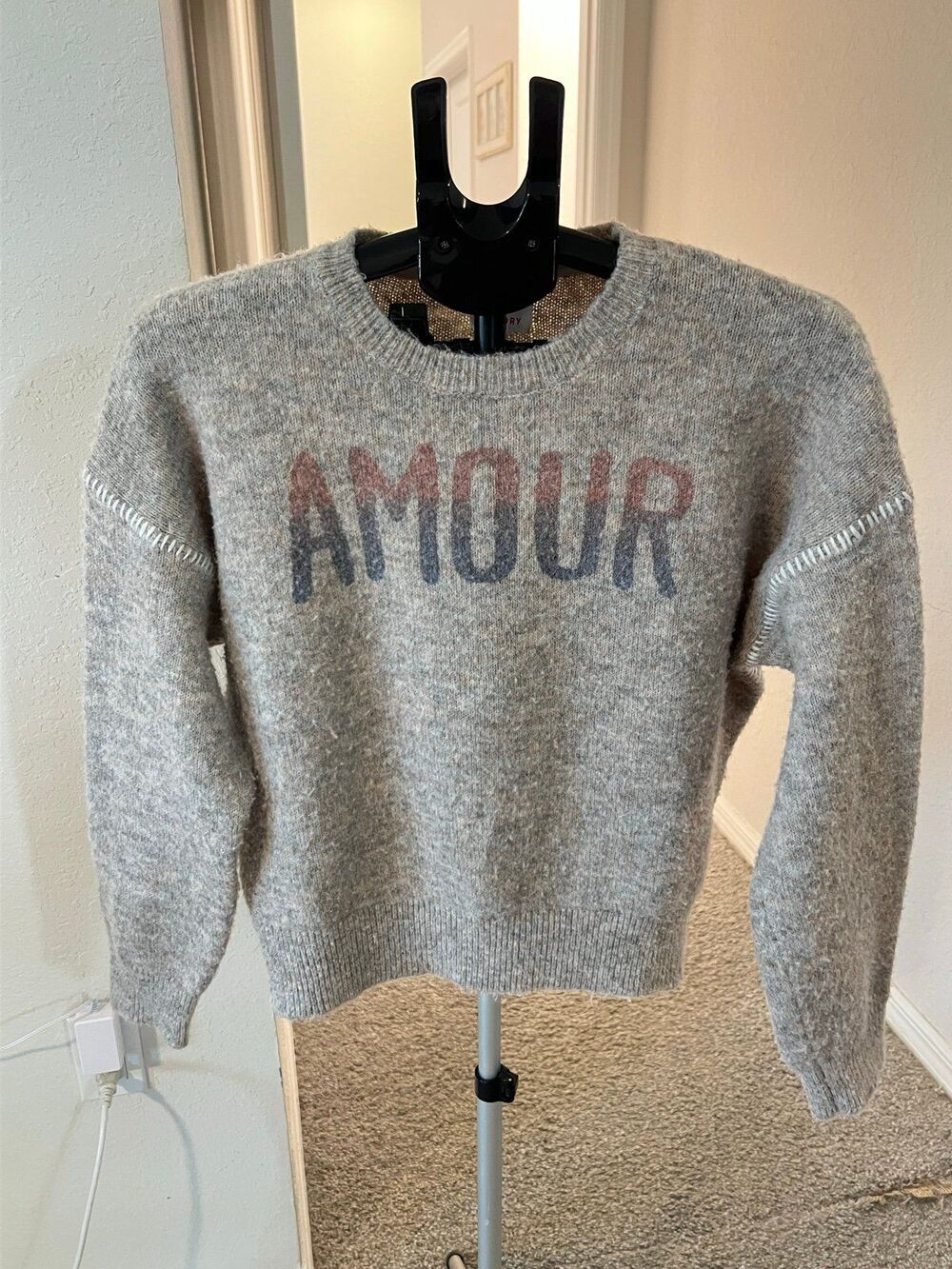 Sundry AMOUR Crewneck Gray Sweater Women’s Size 1 (Small)